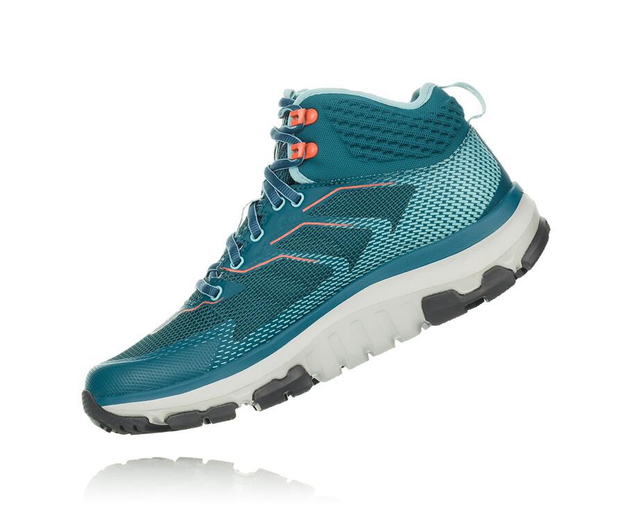 Hoka One One Hiking Boots Womens Turquoise - Toa GORE-TEX - 09673GBNQ